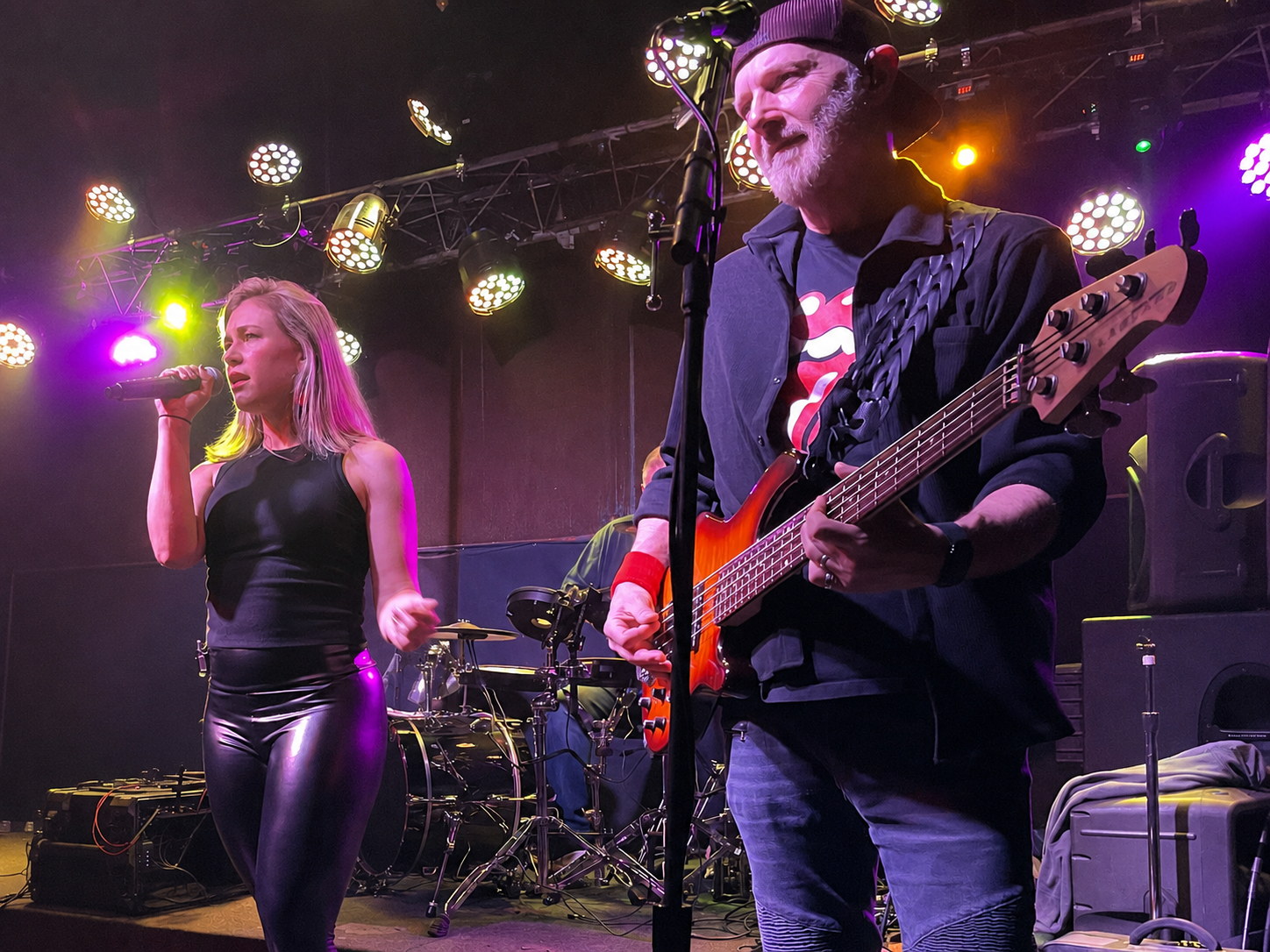 Christa singing alongside TK on bass