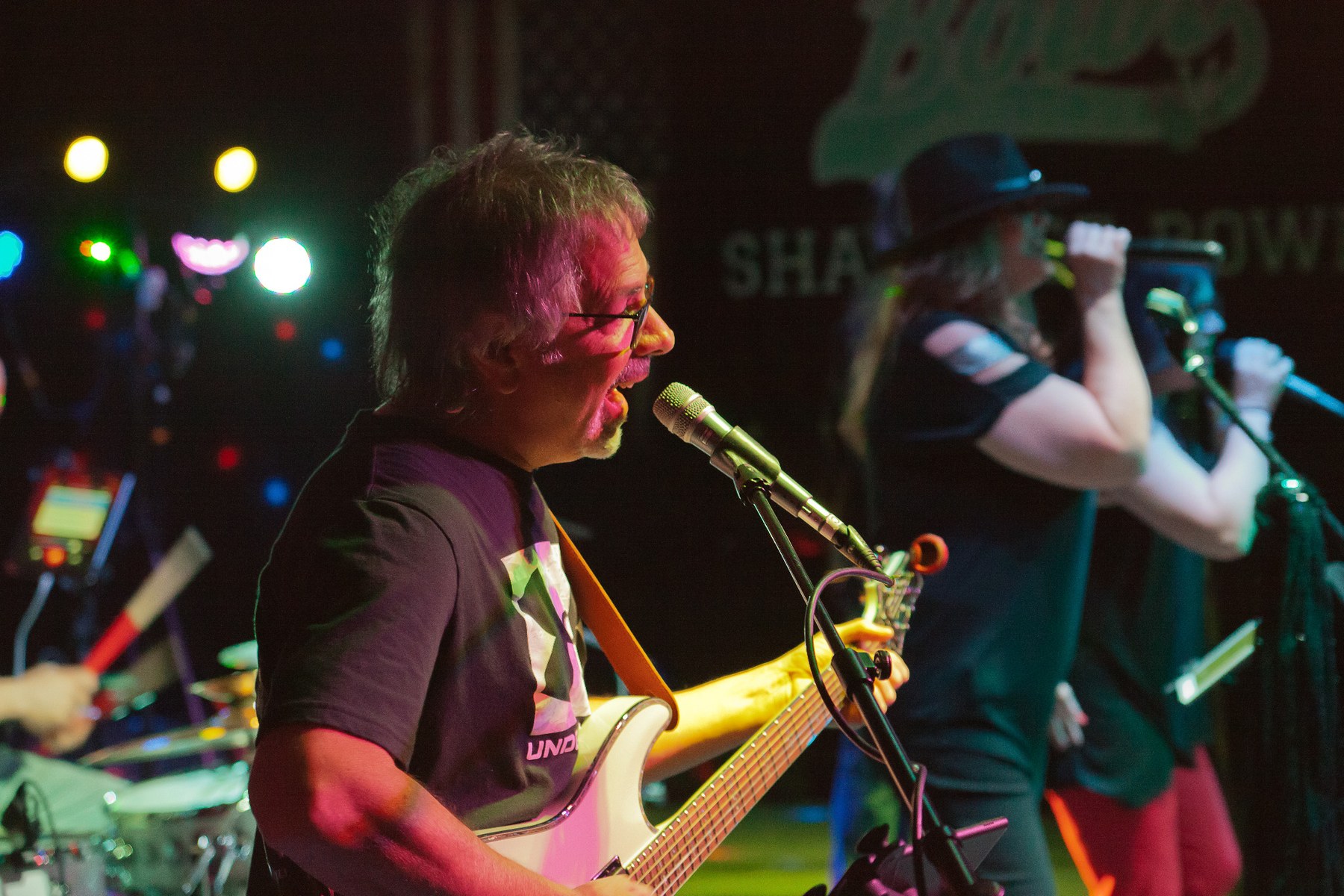 Ted singing and playing guitar