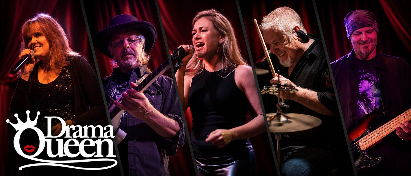 Drama Queen band members performing live